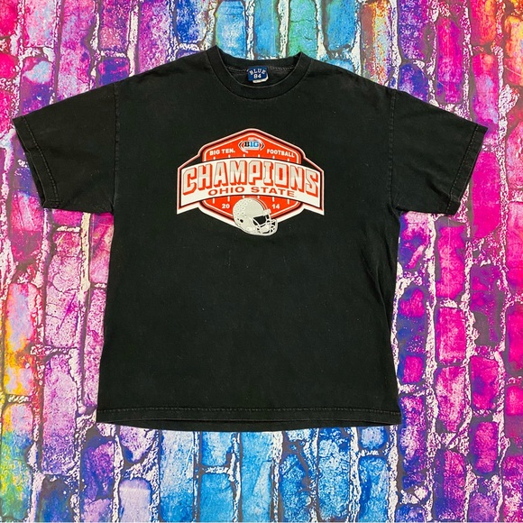 Blue 84 Other - Ohio State University Buckeyes Football 2014 Big Ten Champions T-shirt Men's XL